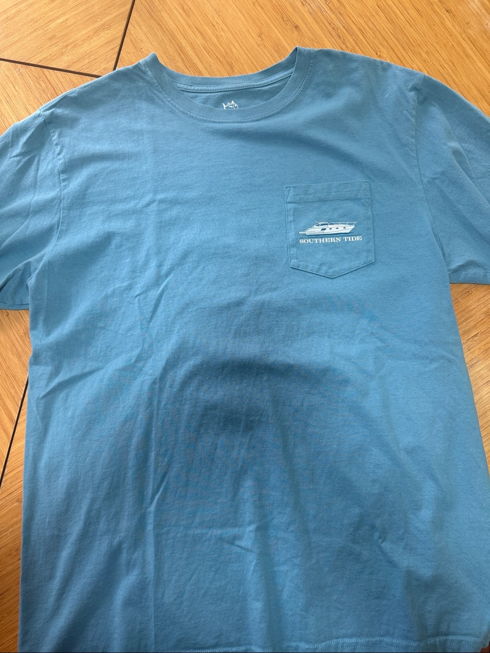 Southern Tide Light Blue Short Sleeve Pocket Tee